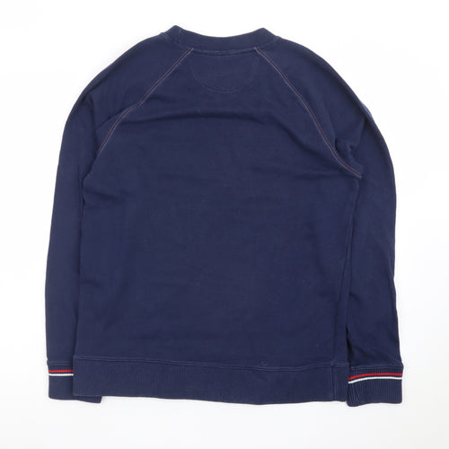 Fila Men's Navy Blue Crew Neck Sweatshirt Size S Cotton Blend