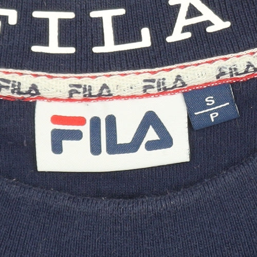Fila Men's Navy Blue Crew Neck Sweatshirt Size S Cotton Blend