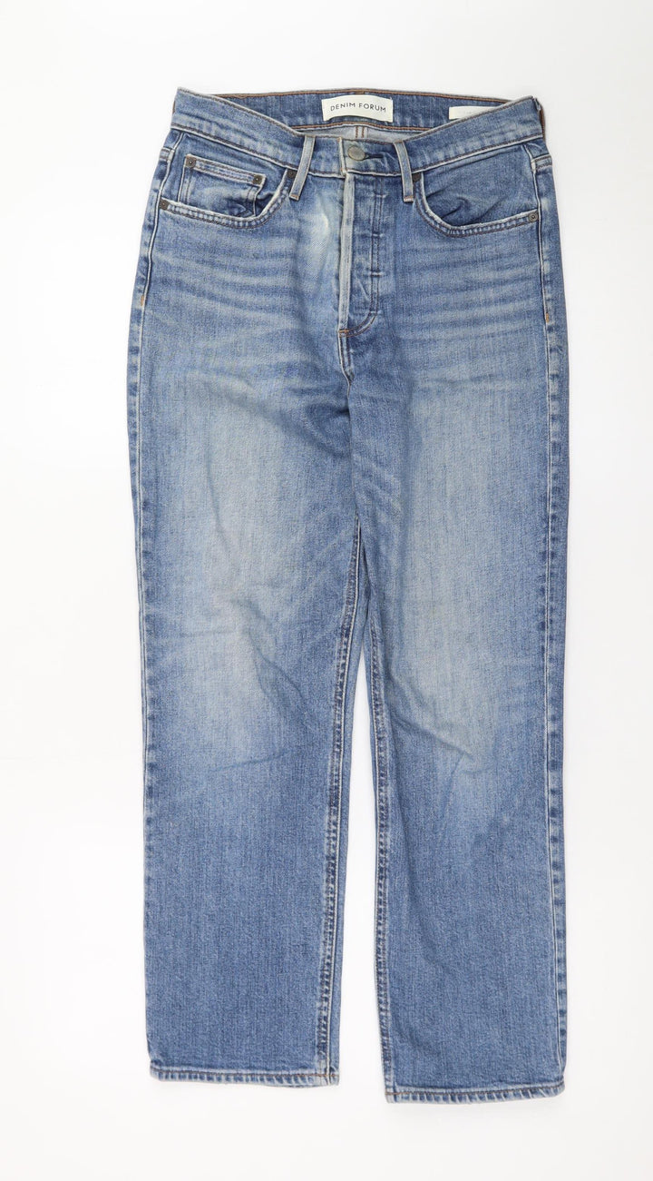 Denim Forum Women's Blue Straight Leg Jeans Size 27