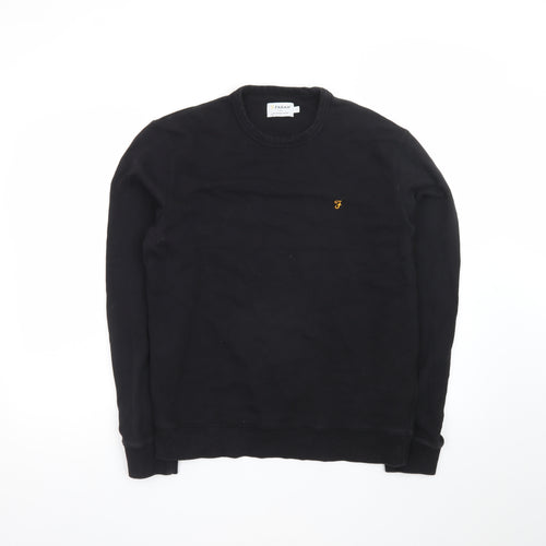 Farah Men's Black L Pullover Cotton Crew Neck Sweatshirt