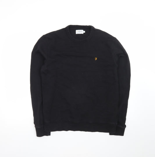 Farah Men's Black L Pullover Cotton Crew Neck Sweatshirt