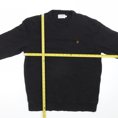 Farah Men's Black L Pullover Cotton Crew Neck Sweatshirt