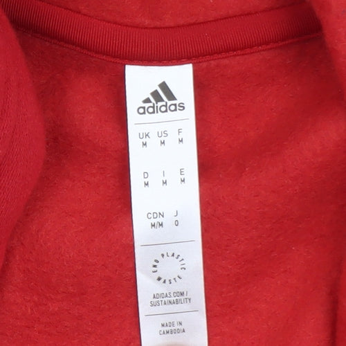 Adidas Mens Red Pullover Hoodie Manchester United Foundation M