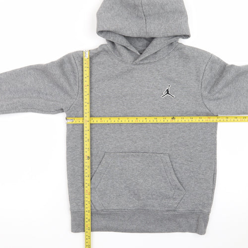 Jordan Boys Grey Hoodie Medium 10-12 Years Pullover Fleece Sweatshirt