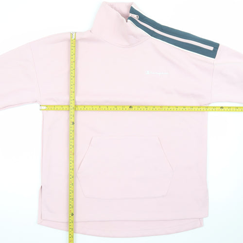 Champion Womens Pink Half Zip Pullover Sweatshirt M
