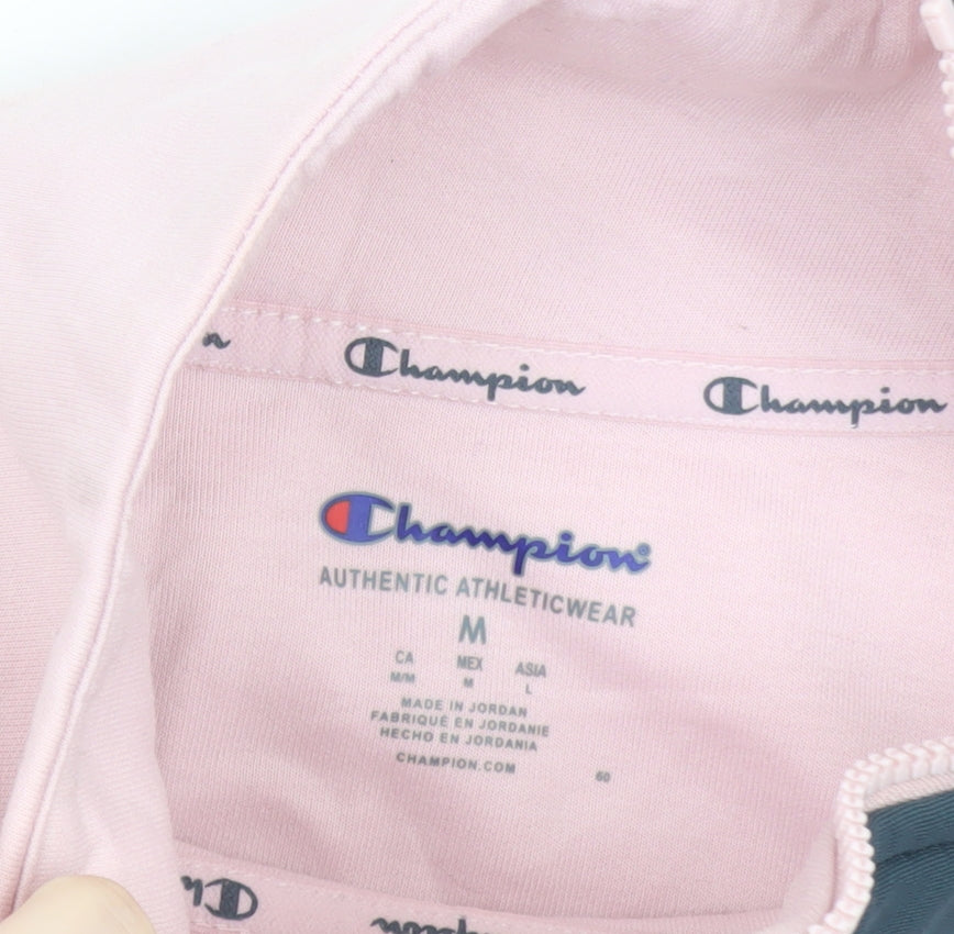 Champion Womens Pink Half Zip Pullover Sweatshirt M