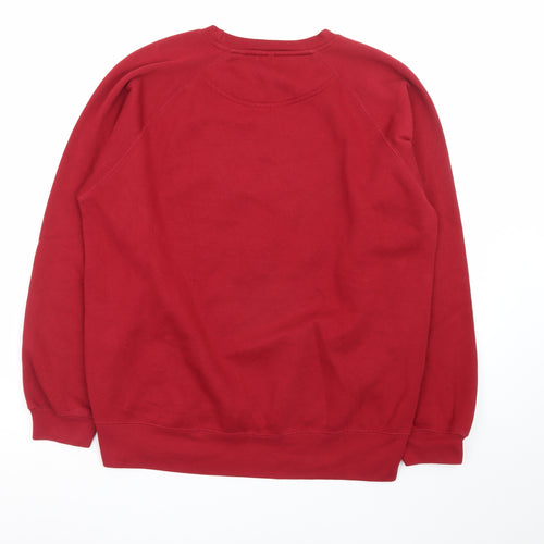 Ouray Sportswear Men's Red Pullover Crew Neck Graphic Sweatshirt S