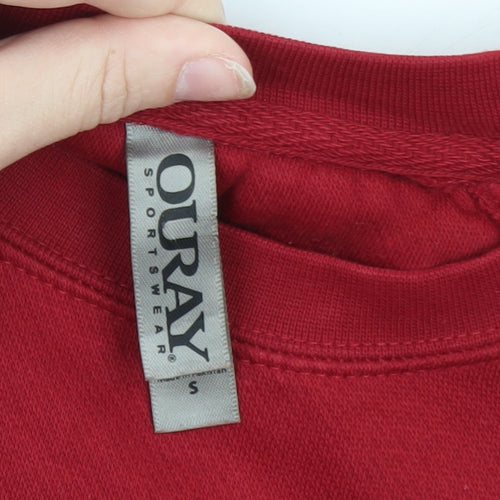 Ouray Sportswear Men's Red Pullover Crew Neck Graphic Sweatshirt S