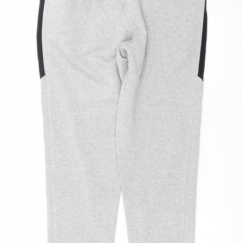 Nike Men's Grey Jogger Trousers M Regular Fit Fleece Zip Pockets