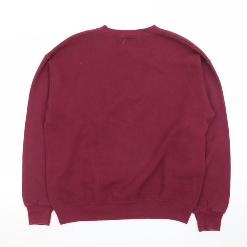 Lee Sport Men's Burgundy Crew Neck Sweatshirt Size L Cotton Blend