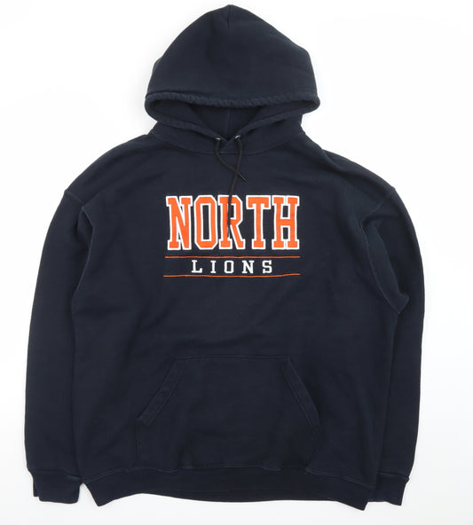 Fruit of the Loom Mens Blue XL Pullover Hoodie North Lions Sports