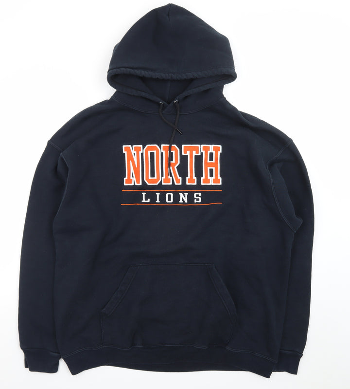 Fruit of the Loom Mens Blue XL Pullover Hoodie North Lions Sports