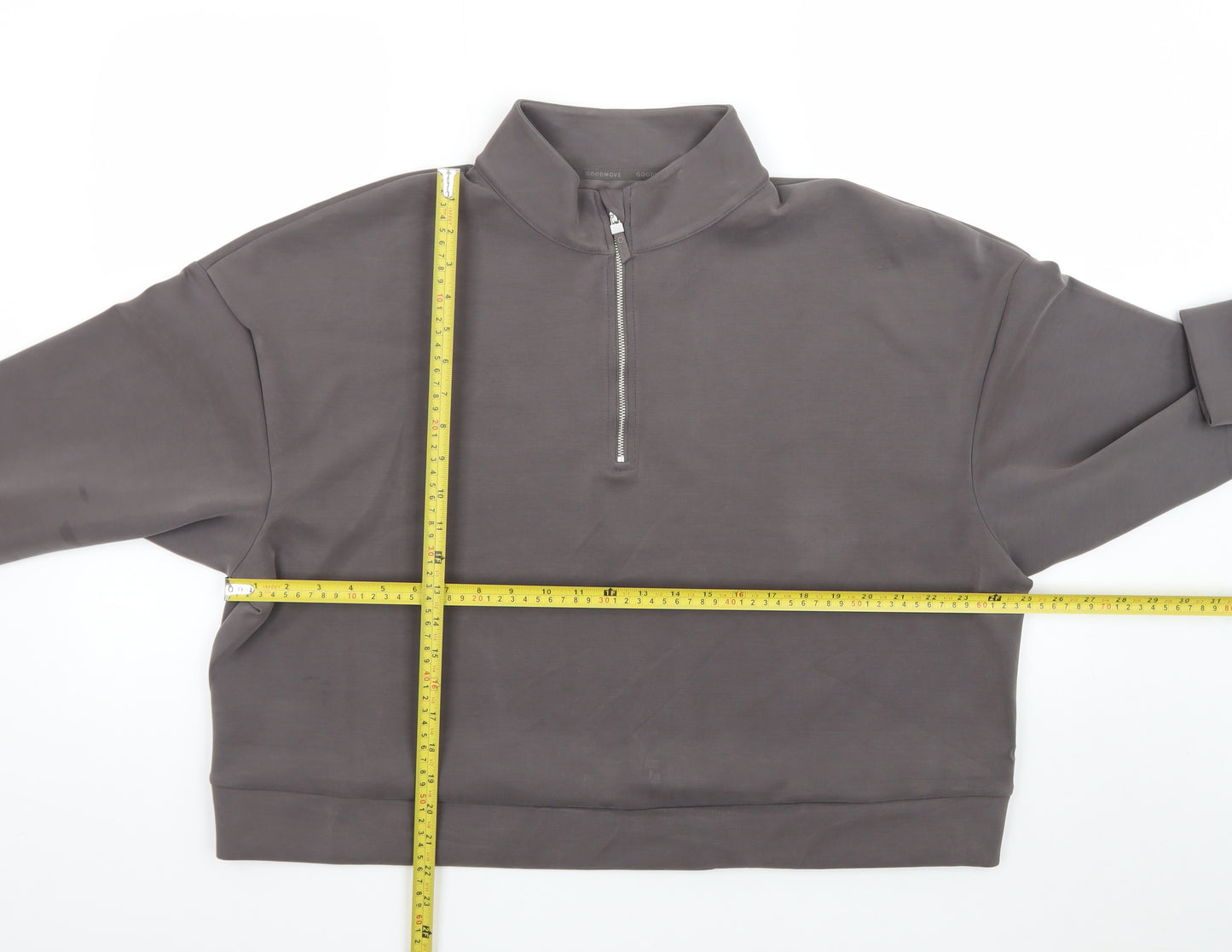 Marks and Spencer Mens Grey 1/2 Zip High Neck Sweatshirt L