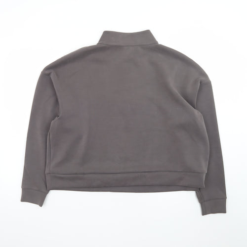 Marks and Spencer Mens Grey 1/2 Zip High Neck Sweatshirt L