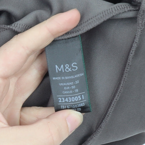 Marks and Spencer Mens Grey 1/2 Zip High Neck Sweatshirt L
