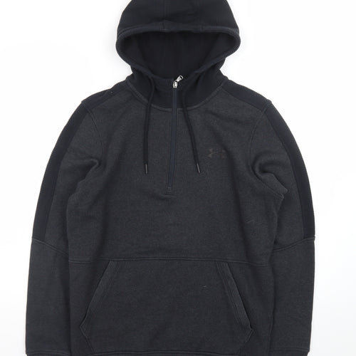 Under Armour Men's Black Small 1/2 Zip Hoodie Fleece Sweatshirt