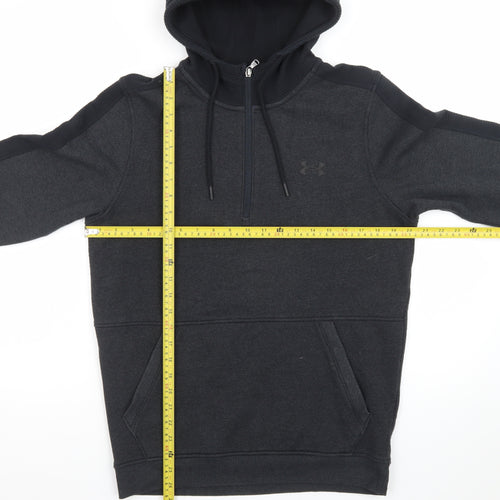 Under Armour Men's Black Small 1/2 Zip Hoodie Fleece Sweatshirt