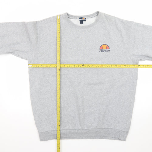 Ellesse Men’s Grey XL Pullover Sweatshirt Crew Neck Logo Fleece