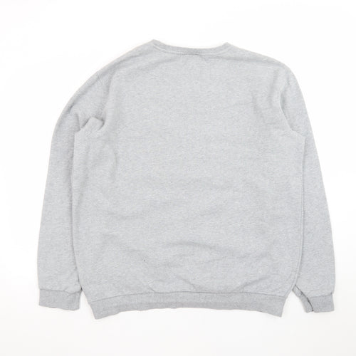 Ellesse Men’s Grey XL Pullover Sweatshirt Crew Neck Logo Fleece