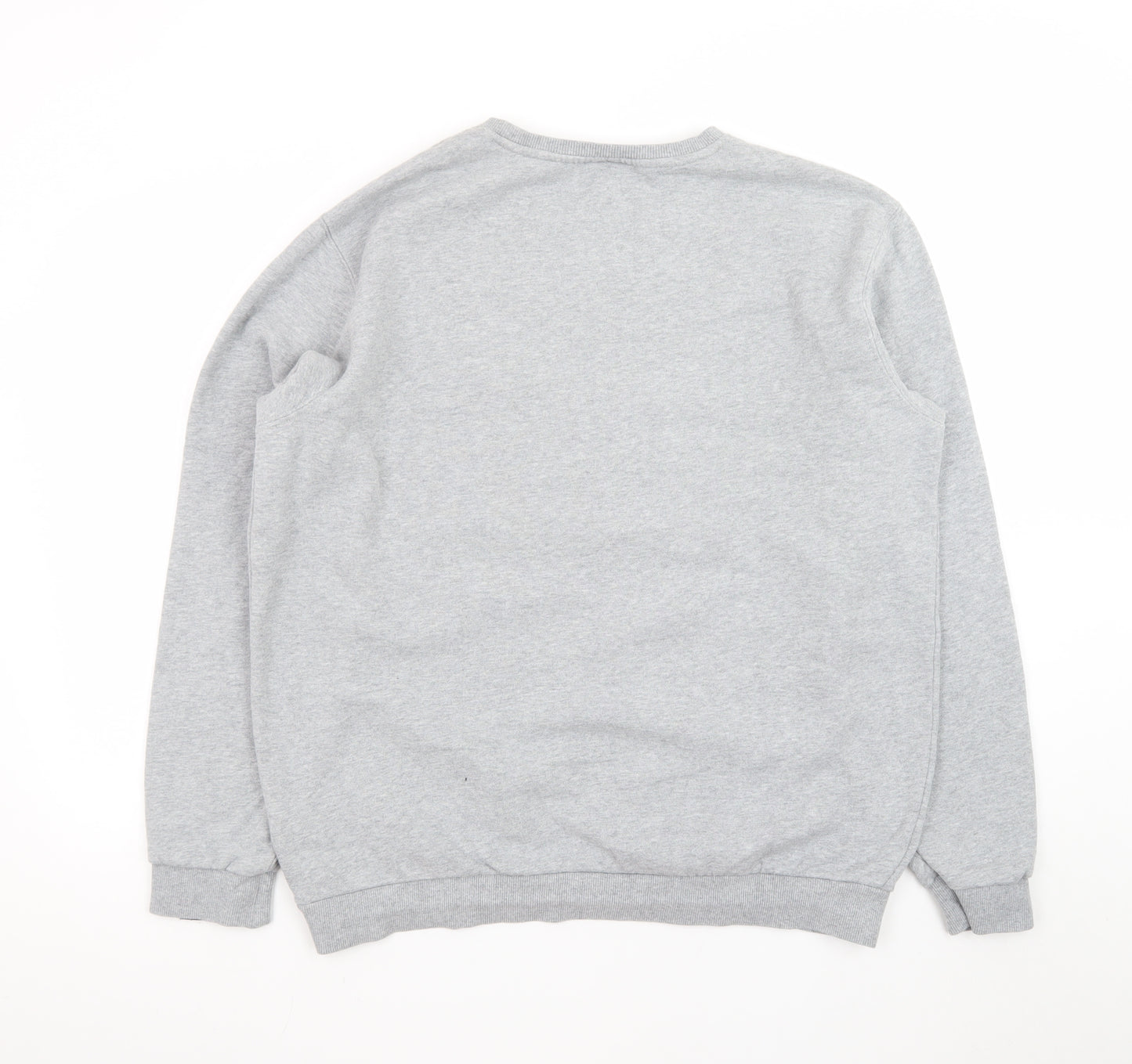Ellesse Men’s Grey XL Pullover Sweatshirt Crew Neck Logo Fleece