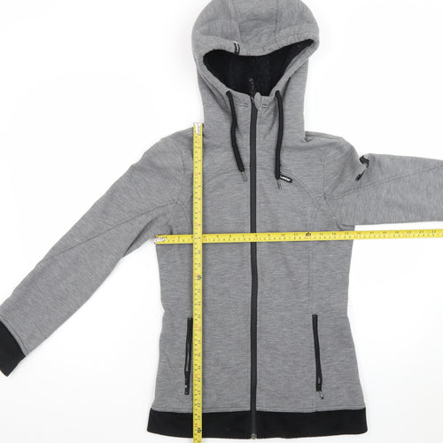 Wedze Men's Grey Full Zip Hoodie XS Winter Fleece
