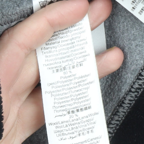 Wedze Men's Grey Full Zip Hoodie XS Winter Fleece