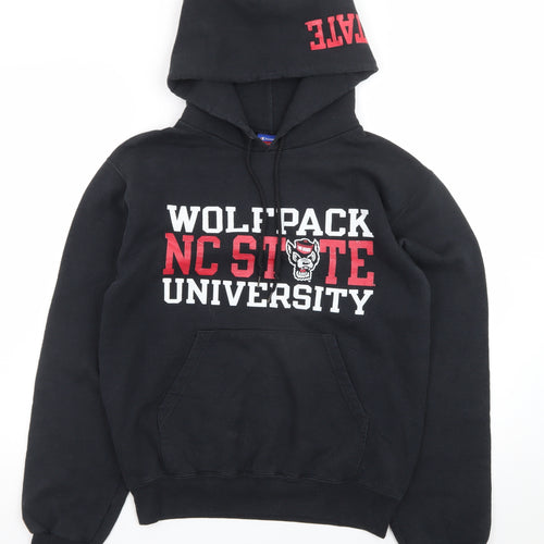Champion Mens Black Small Pullover Hoodie NC State University Graphic