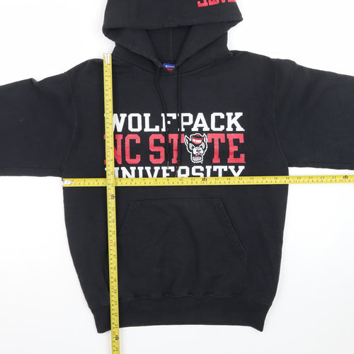 Champion Mens Black Small Pullover Hoodie NC State University Graphic
