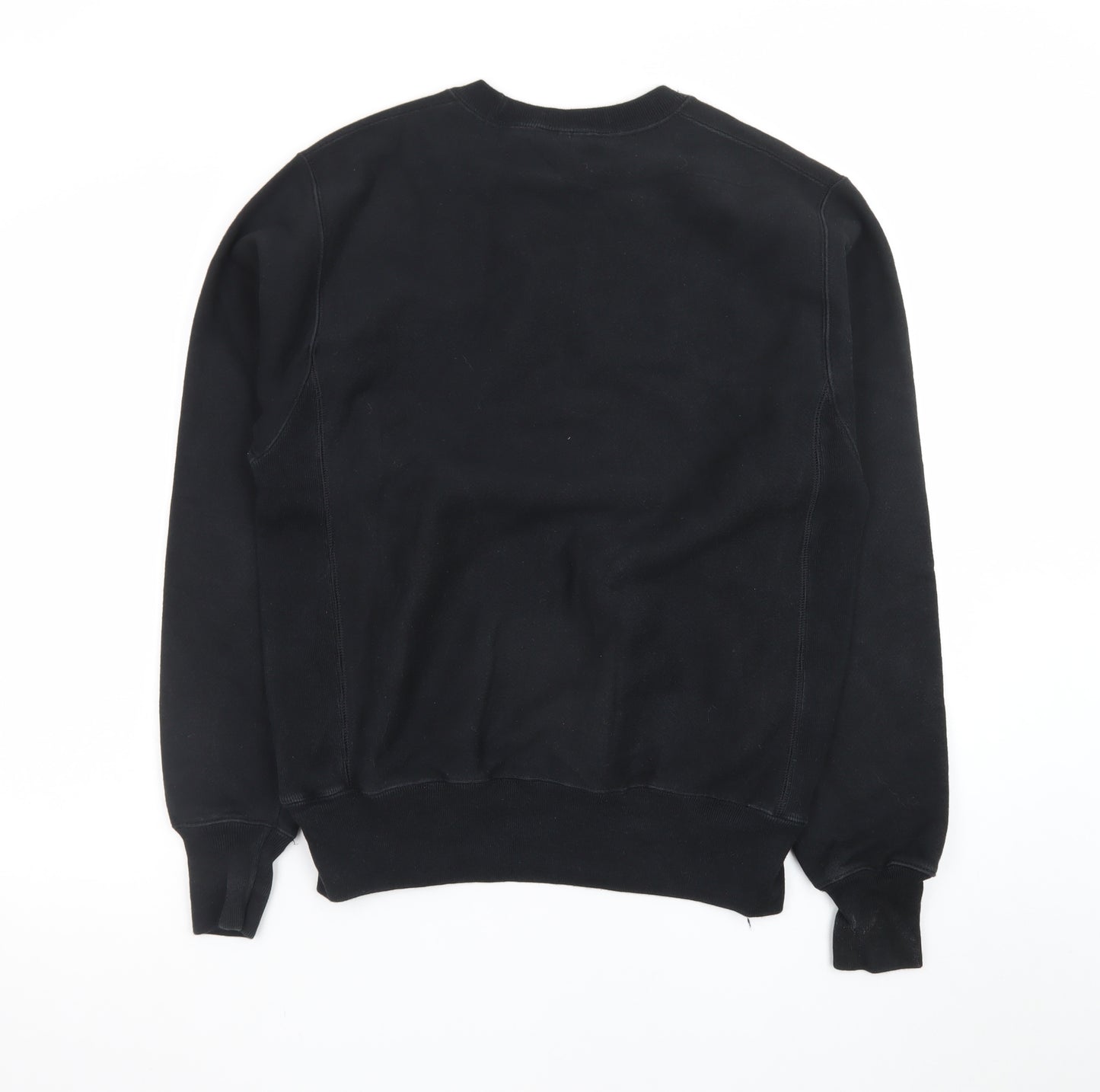Champion Men's Black Small Reverse Weave Logo Sweatshirt