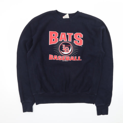 Pro-Weave Men's Blue Bats Baseball Graphic Pullover Sweatshirt M