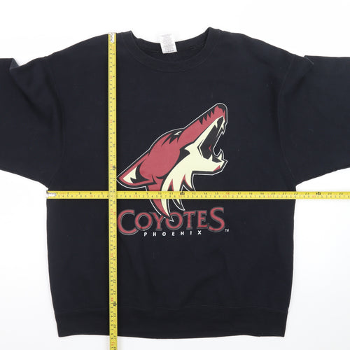 Jerzees Men’s Black Phoenix Coyotes Logo Sweatshirt Size L Vintage Pullover