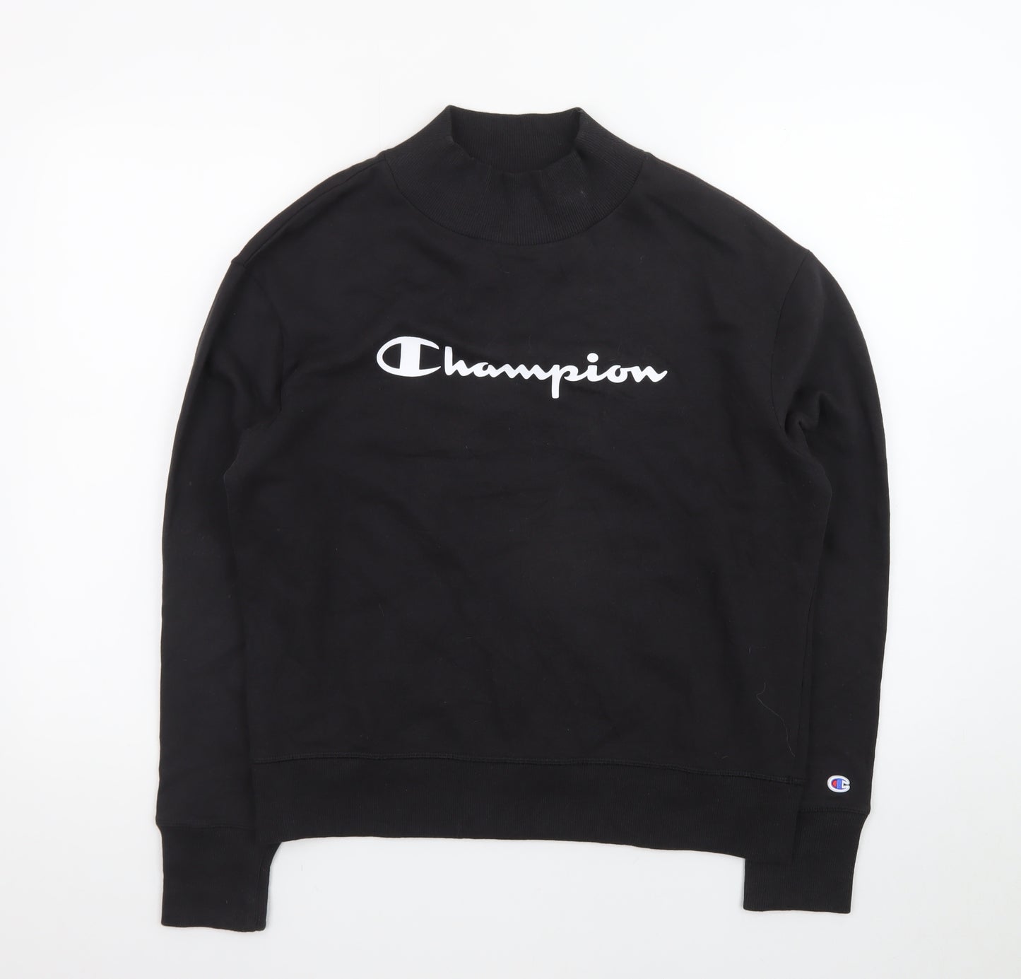 Champion Men's Black Mock Neck Pullover Sweatshirt Size S