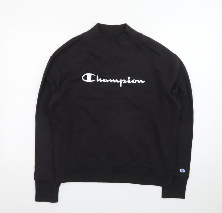 Champion Men's Black Mock Neck Pullover Sweatshirt Size S