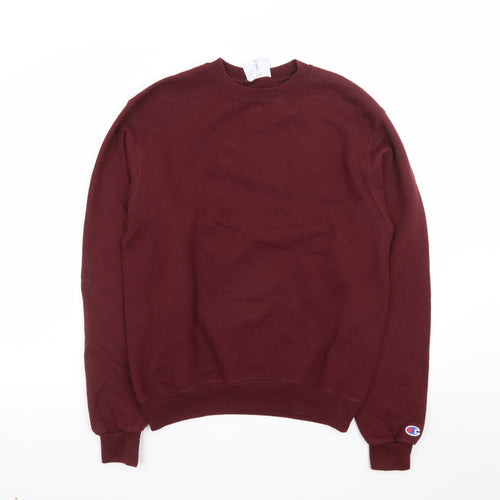 Champion Men's Red Pullover Crew Neck Sweatshirt Size S