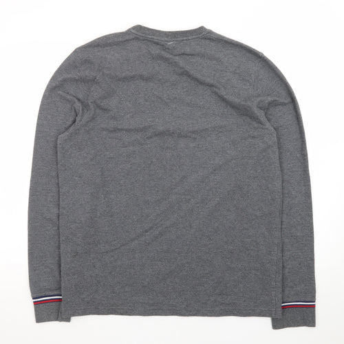 Fila Men's Grey Logo Pullover Sweatshirt Size M