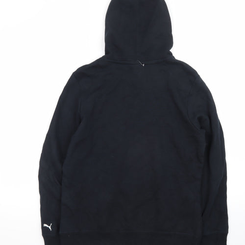 Puma Men's Black Pullover Hoodie L Logo Sportswear Sweatshirt