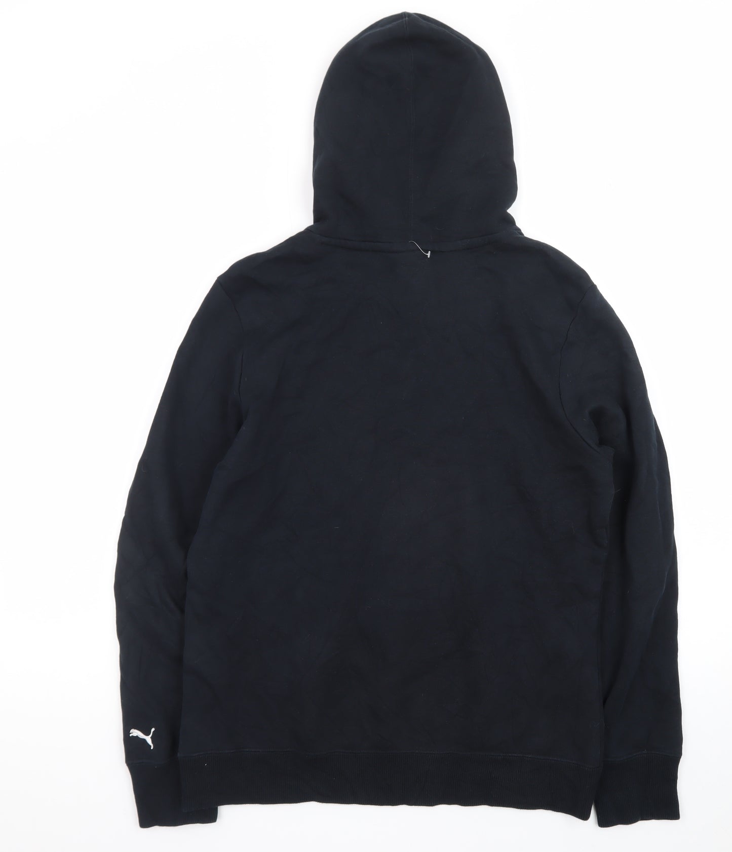 Puma Men's Black Pullover Hoodie L Logo Sportswear Sweatshirt