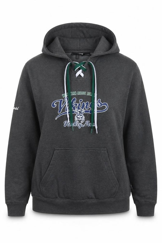 Front view of Pennant Sportswear Women’s Dark Grey XL Lace-Up Hoodie