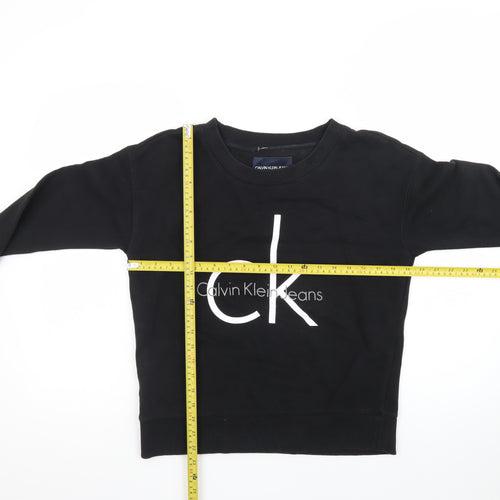 Calvin Klein Jeans Men’s Black Small Logo Pullover Sweatshirt