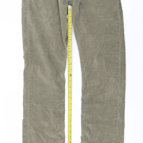 Levi's Men's Green Corduroy 514 Straight Trousers 30x32