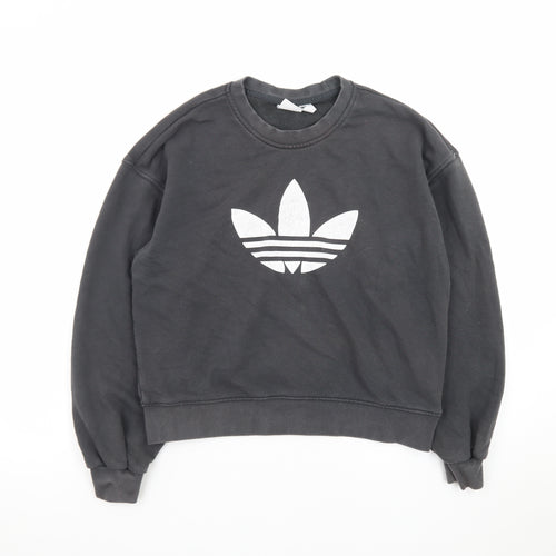 Adidas Men's Black Long Sleeve Crew Neck Sweatshirt Size 34
