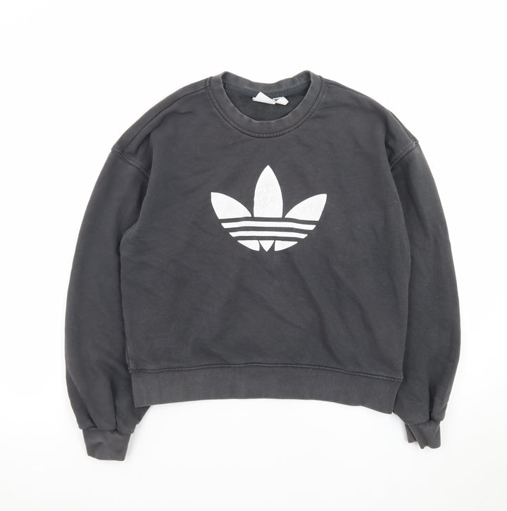 Adidas Men's Black Long Sleeve Crew Neck Sweatshirt Size 34