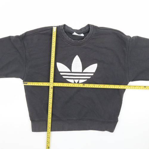 Adidas Men's Black Long Sleeve Crew Neck Sweatshirt Size 34