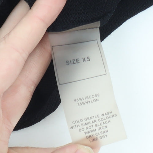Maniere De Voir Womens Black XS Shrug Knit Cardigan Jumper