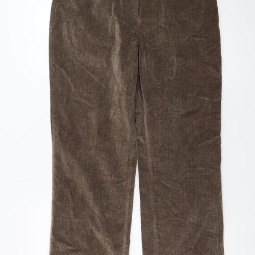 Northern Reflections Women Brown Corduroy Stretch Trousers Size 10 Regular