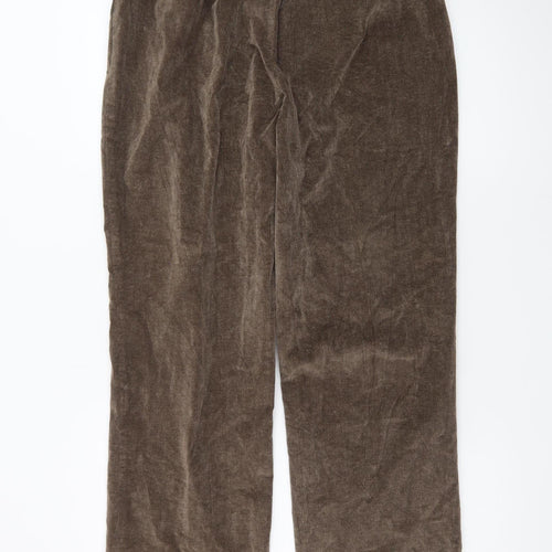 Northern Reflections Women Brown Corduroy Stretch Trousers Size 10 Regular