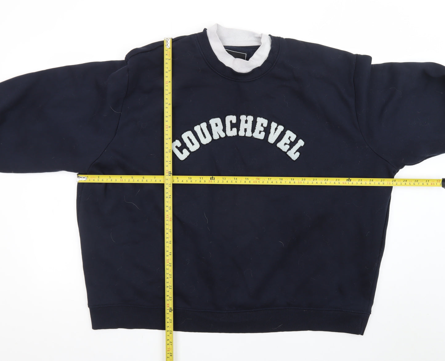 Threadbare Women Navy Courchevel Sweatshirt Size 24 Cotton Blend