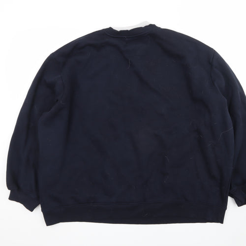 Threadbare Women Navy Courchevel Sweatshirt Size 24 Cotton Blend