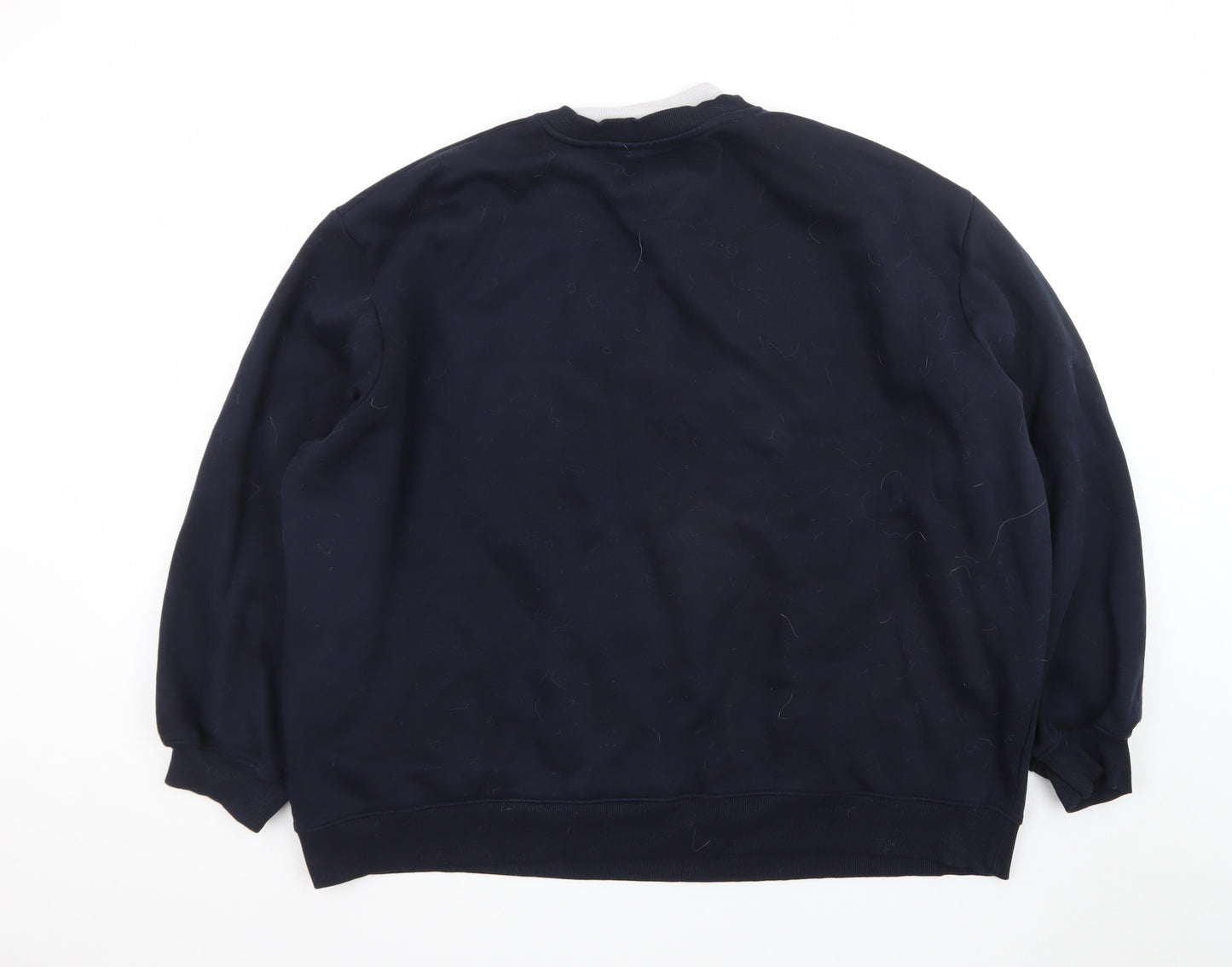 Threadbare Women Navy Courchevel Sweatshirt Size 24 Cotton Blend