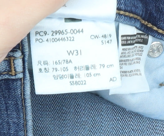 Levi's Women's Blue Denim Boyfriend Shorts Size 14 Stretch